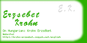 erzsebet krohn business card