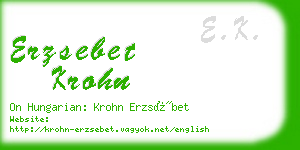 erzsebet krohn business card